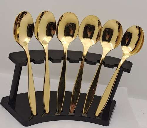 12 Pc Vintage Solingen Gold Plated Tea Spoon and Cake Fork set made in Germany-Boxed
