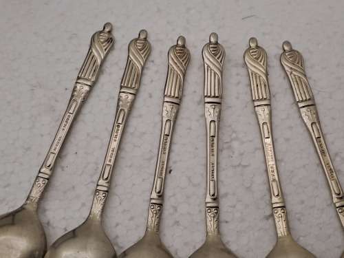 12 Pc Vintage Silver Plated Apostel Tea spoon and Cake Fork Set-Boxed-Sheffield England