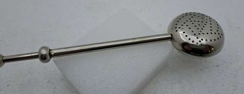 Vintage Silver Plated retractable Spring operated Tea Strainer