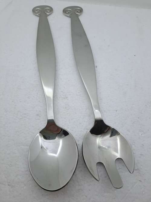 Large Carol Boyes Pewter Salad Servers 30cm