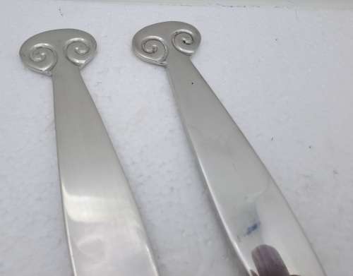 Large Carol Boyes Pewter Salad Servers 30cm