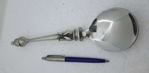 Large Hand Crafted  Designer Pewter Spoon by Earth Angel