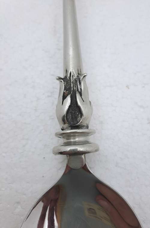 Large Hand Crafted  Designer Pewter Spoon by Earth Angel