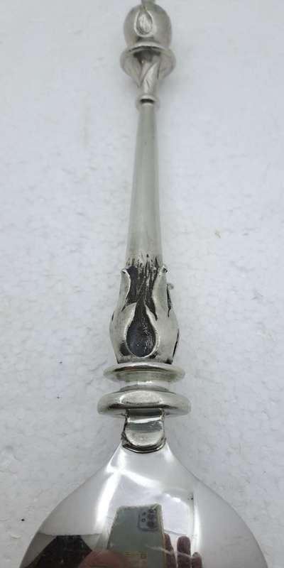 Large Hand Crafted  Designer Pewter Spoon by Earth Angel