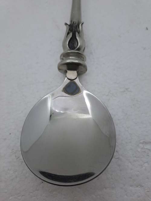 Large Hand Crafted  Designer Pewter Spoon by Earth Angel