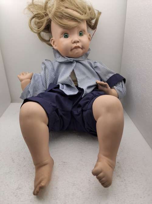 ` Joey` Porcelain Doll- a Cindy Marschner Reproduction 1991 -49cm x 33cm