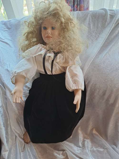 Porcelain Doll by Rubert 1992-The Doll Artworks -one foot was repaired