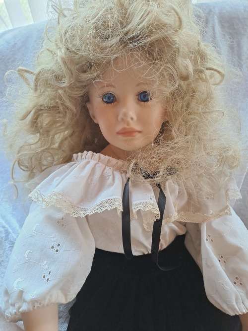 Porcelain Doll by Rubert 1992-The Doll Artworks -one foot was repaired