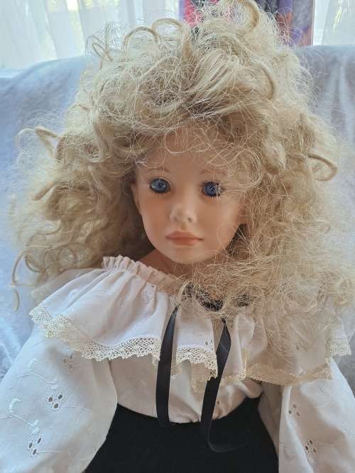 Porcelain Doll by Rubert 1992-The Doll Artworks -one foot was repaired