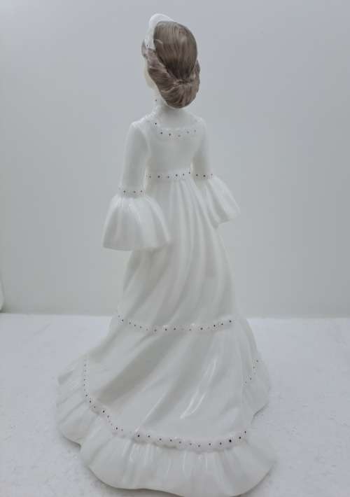 Vintage Porcelain Coalport Ladies of Fashion `The Bride` figurine-(see Hairline Crack)