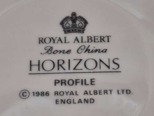 1986 Royal Albert HORIZONS PROFILE Bone China -Trio (6 Available)