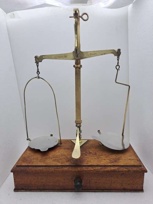 Antique W.A Webb.ltd Class B Pharmaceutical Scale with Weights- Made in England.