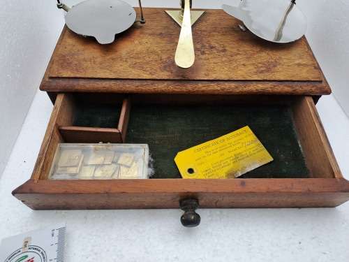 Antique W.A Webb.ltd Class B Pharmaceutical Scale with Weights- Made in England.
