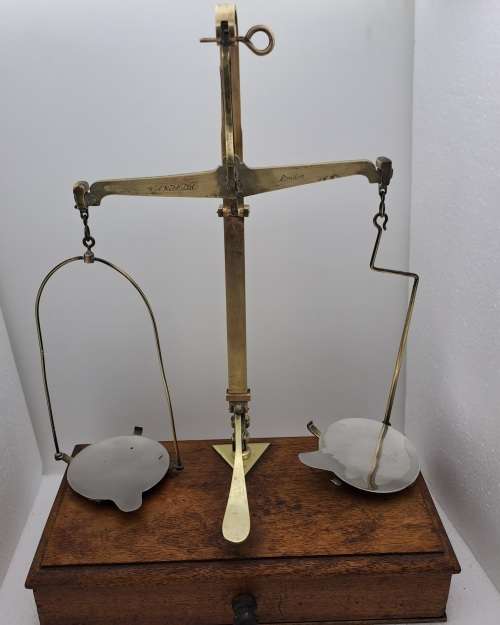 Antique W.A Webb.ltd Class B Pharmaceutical Scale with Weights- Made in England.