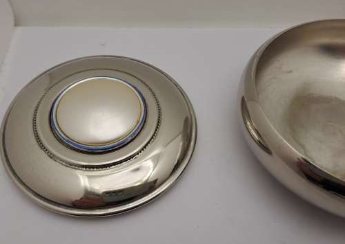 Vintage Silver plated Trinket box -5,5cm x 12cm