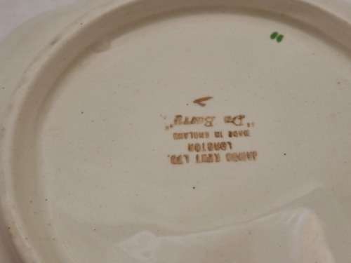 Vintage James Kent Longton Du Barry Floral Dish -Made in England 4,5cm x18cm.