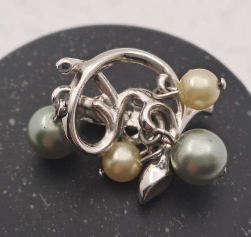 Vintage Trifari  Pearl Necklace with Matching Earrings -Made in Italy