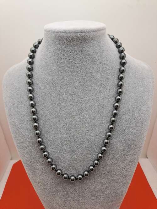 Vintage Hematite Necklace 54cm