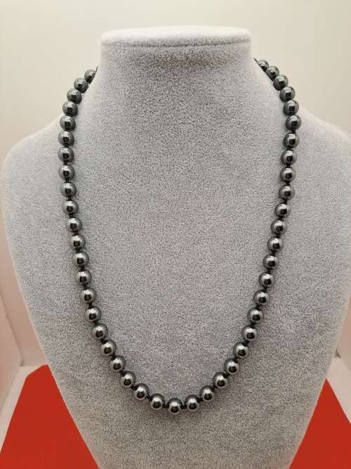 Vintage Hematite Necklace 54cm