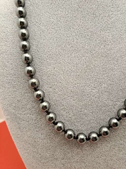 Vintage Hematite Necklace 54cm