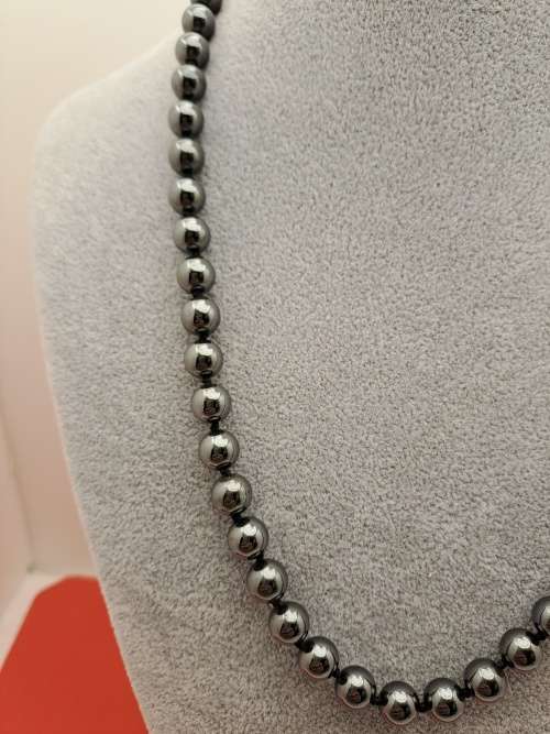 Vintage Hematite Necklace 54cm