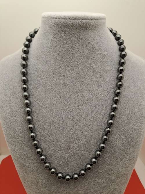 Vintage Hematite Necklace 54cm