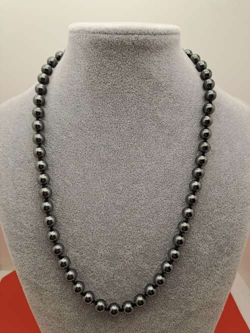 Vintage Hematite Necklace 54cm