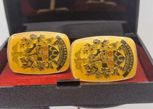 Vintage cufflinks with Pietersburg Coat of Arms -Boxed