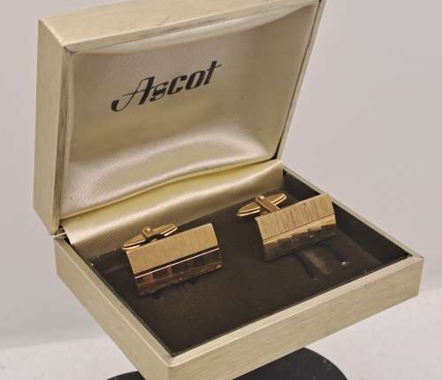 Vintage ASCOT cufflinks -Boxed -
