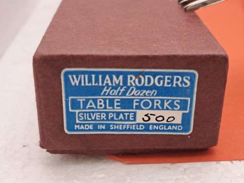 6 X Vintage William Rodgers EPNS Electroplated Nickle Silver Forks Made Sheffield in England.Boxed