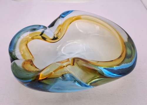 Murano Glass Bowl -Ashtray 6cm x 17cm x 15cm