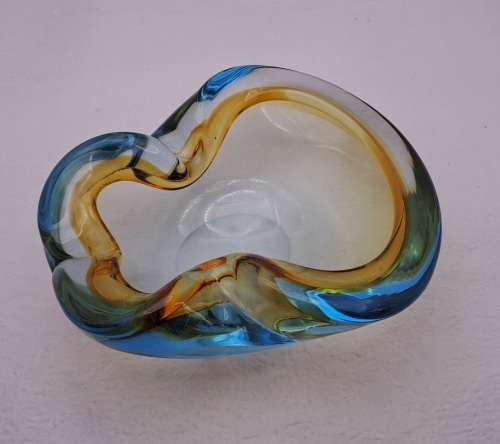Murano Glass Bowl -Ashtray 6cm x 17cm x 15cm