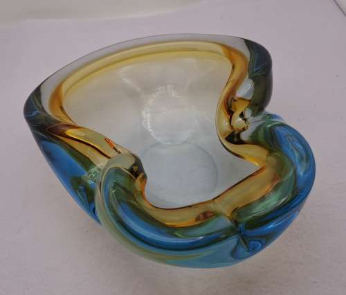 Murano Glass Bowl -Ashtray 6cm x 17cm x 15cm