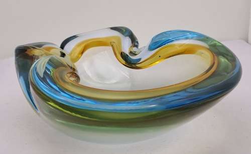 Murano Glass Bowl -Ashtray 6cm x 17cm x 15cm