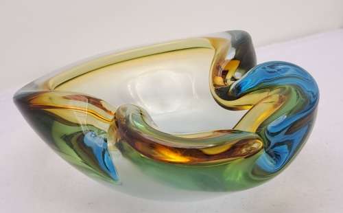 Murano Glass Bowl -Ashtray 6cm x 17cm x 15cm