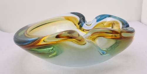 Murano Glass Bowl -Ashtray 6cm x 17cm x 15cm