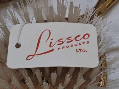 4pc 1960`s Lissco Ladies Brush and Mirror set -Boxed- Made in England.