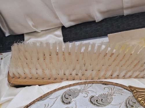 4pc 1960`s Lissco Ladies Brush and Mirror set -Boxed- Made in England.