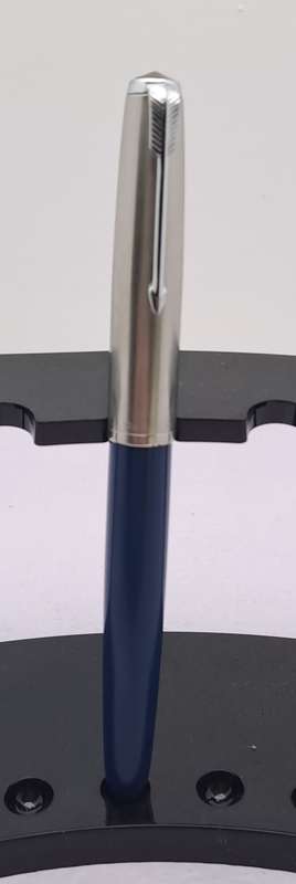 Vintage Blue Parker Fountain Pen with Squeeze Converter -INK TESTED