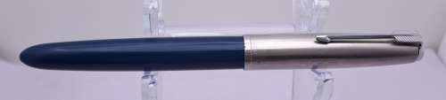 Vintage Blue Parker Fountain Pen with Squeeze Converter -INK TESTED