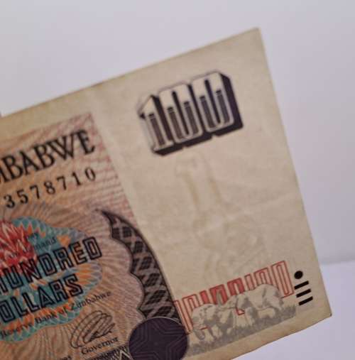 1995 Zimbabwe 100 Dollars Banknote