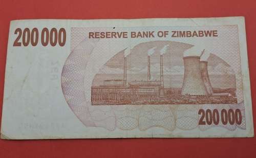 2007 -   Zimbabwe 200 000 Dollars Bearer Cheque