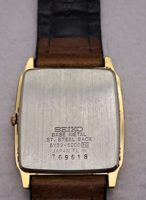 Pre-Owned Seiko Quartz 5Y32-5000 Watch - Leather Strap   -Working