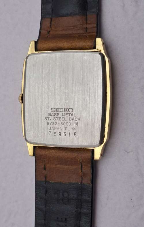 Pre-Owned Seiko Quartz 5Y32-5000 Watch - Leather Strap   -Working
