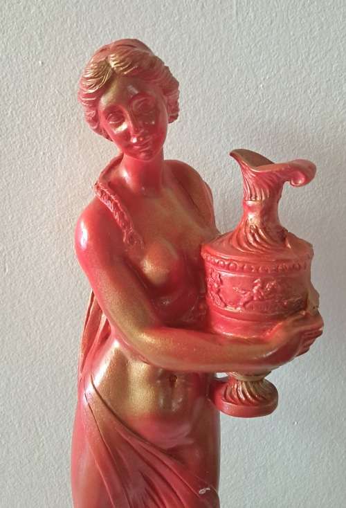 Large Vintage Water Bearer Figurine - Resin 42cm tall