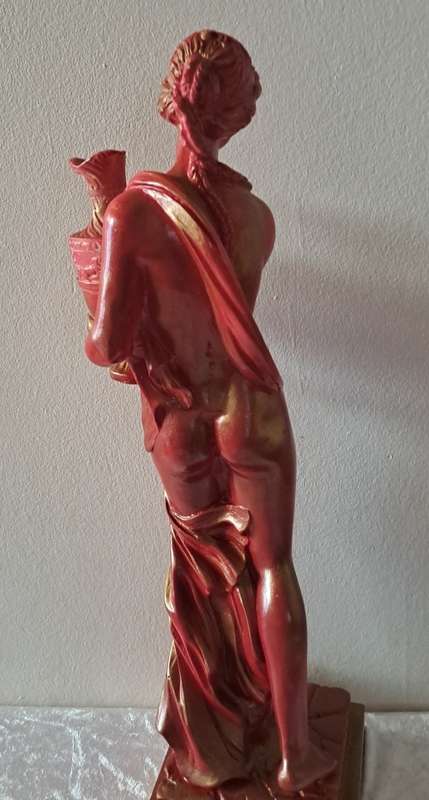 Large Vintage Water Bearer Figurine - Resin 42cm tall
