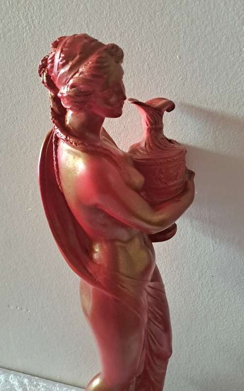 Large Vintage Water Bearer Figurine - Resin 42cm tall