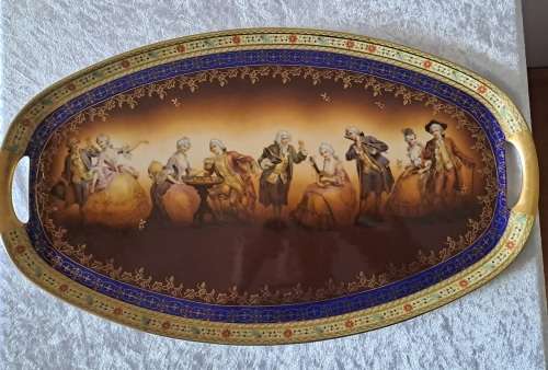 Antique Charlsbad Fine Porcelain tray made in Czechoslovakia (REPAIRED)