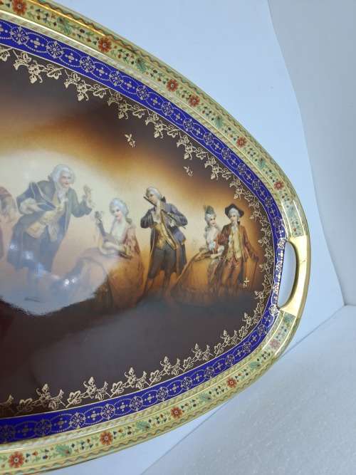 Antique Charlsbad Fine Porcelain tray made in Czechoslovakia (REPAIRED)