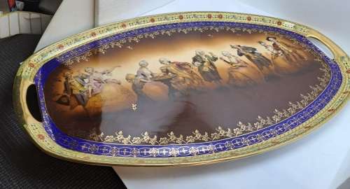 Antique Charlsbad Fine Porcelain tray made in Czechoslovakia (REPAIRED)